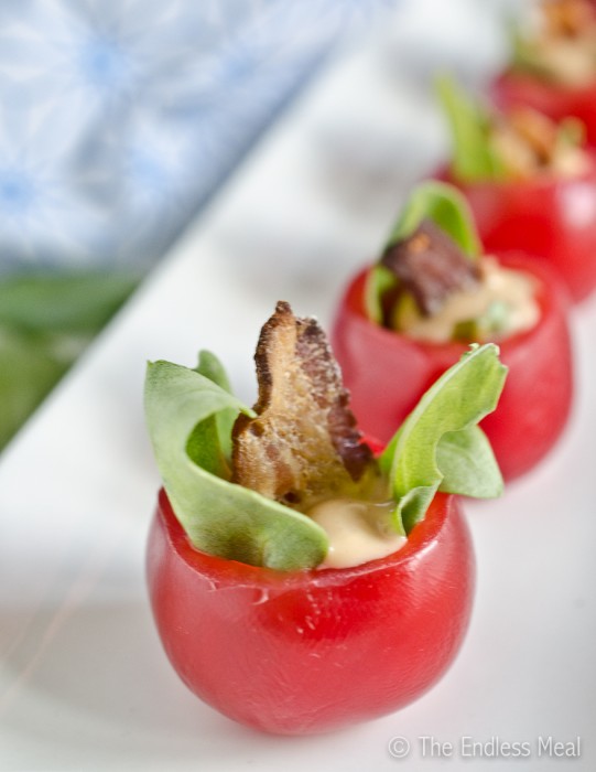 Bite Sized Appetizers: Mini BLT Cups by The Endless Meal