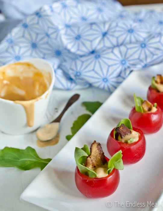 Bite Sized Appetizers: Mini BLT Cups by The Endless Meal