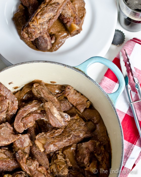 Dark Chocolate and Stout Braise Ribs by The Endless Meal