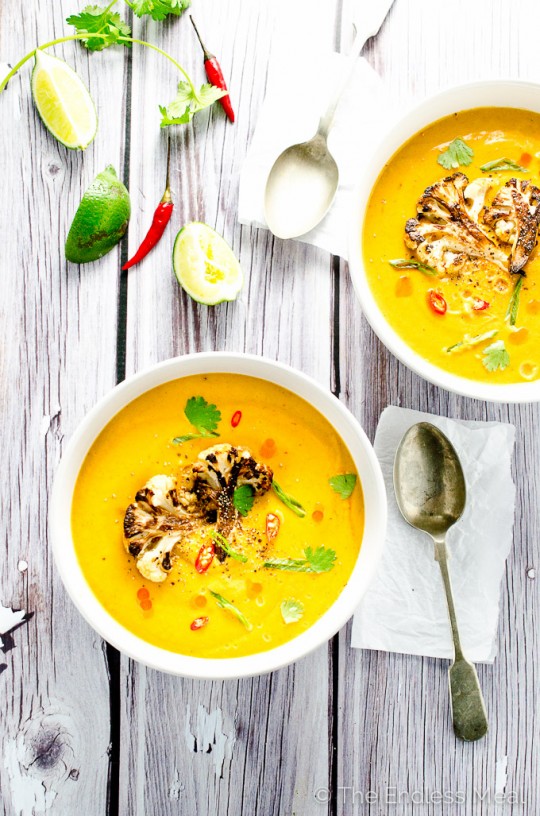 Coconut Curried Cauliflower Soup | The Endless Meal
