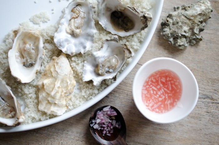 Oysters with a Champagne Mignonette