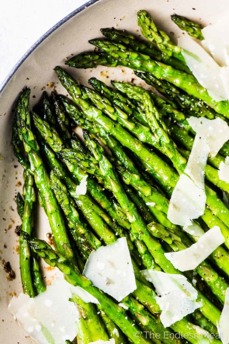 Sauteed Asparagus With Garlic Parmesan Easy The Endless Meal