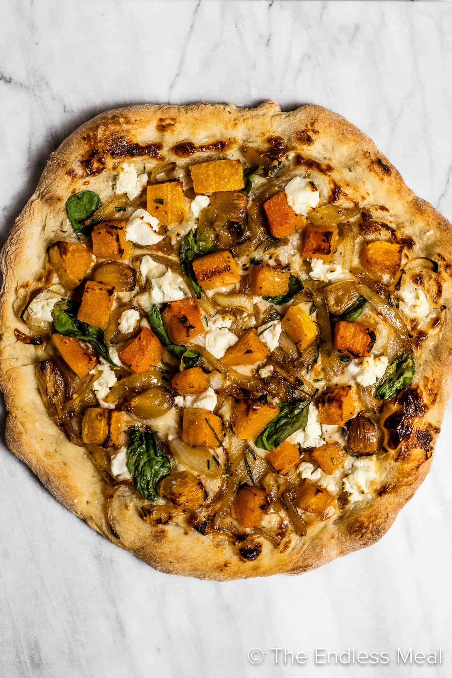 Butternut Squash Pizza fresh out of the oven