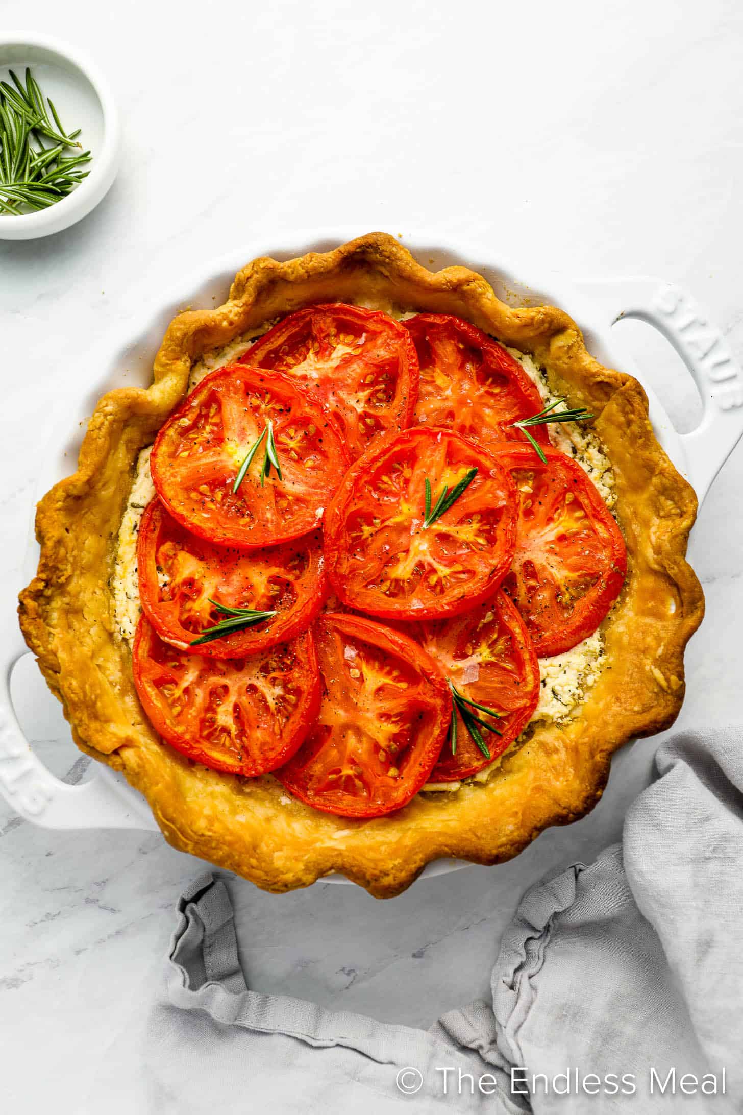 A Tomato Tart hot out of the oven.