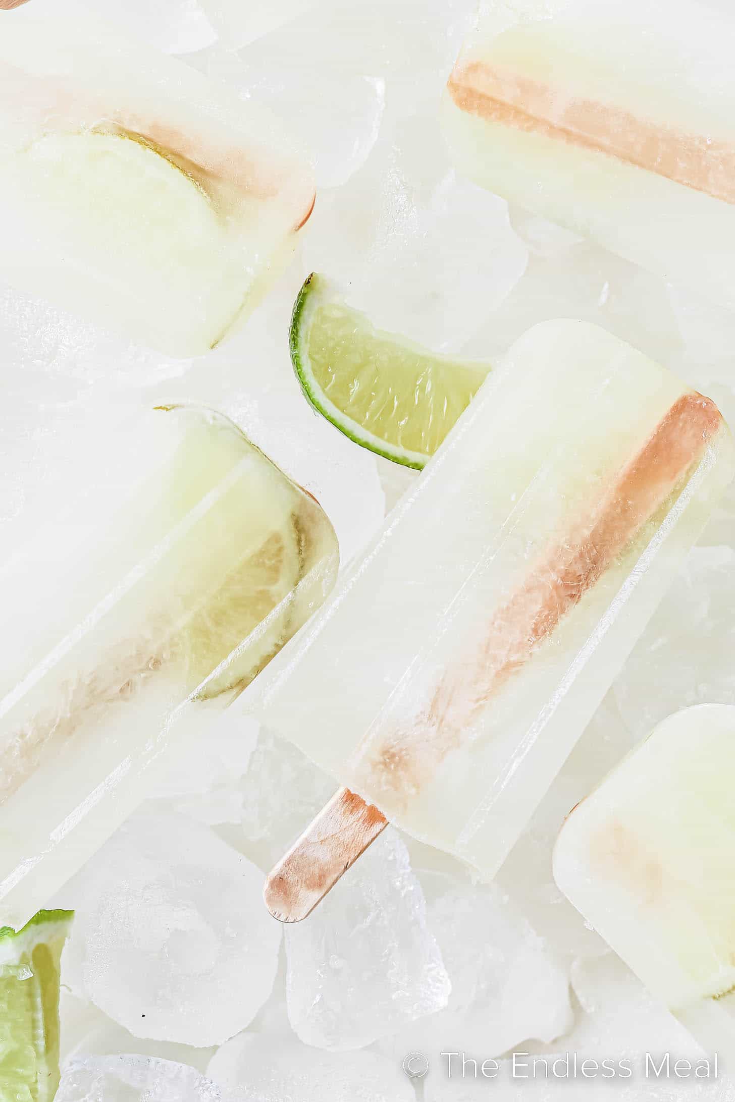 a close up of a Margarita Popsicle