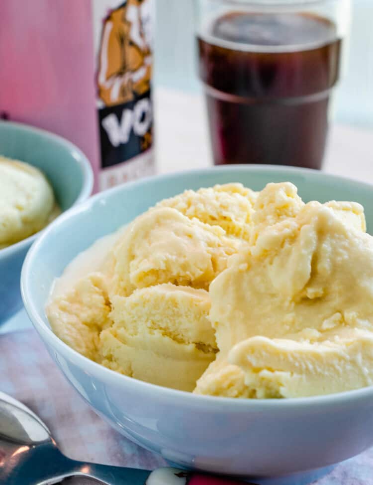a bowl of ice cream made with beer.