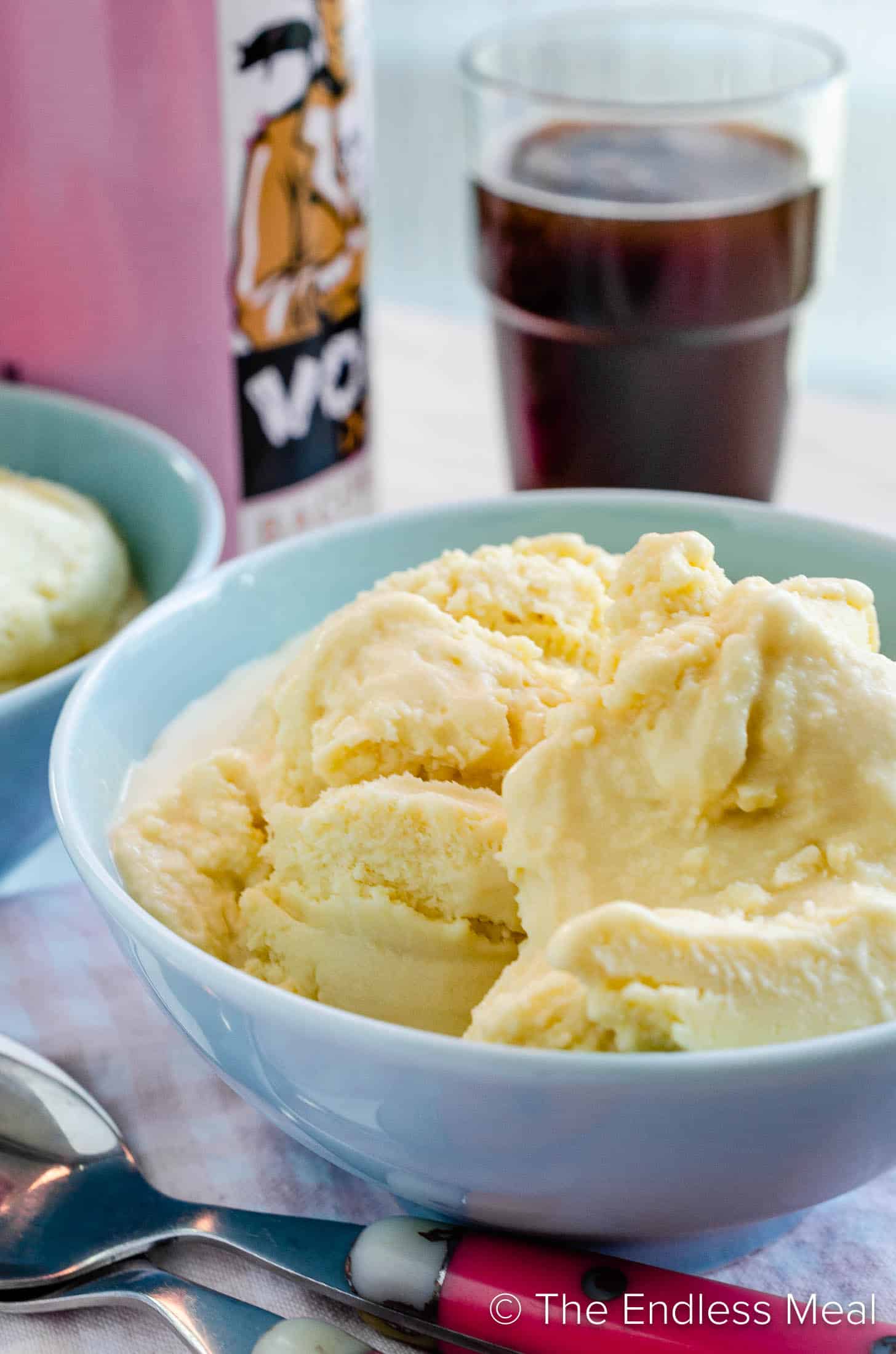 a bowl of ice cream made with beer.