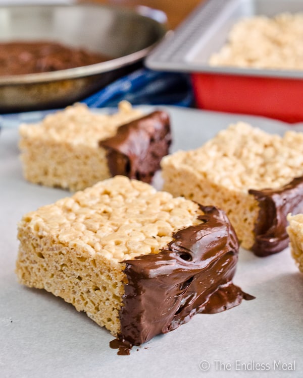 Peanut Butter Rice Crispy Treats {gluten free and can be made vegan}