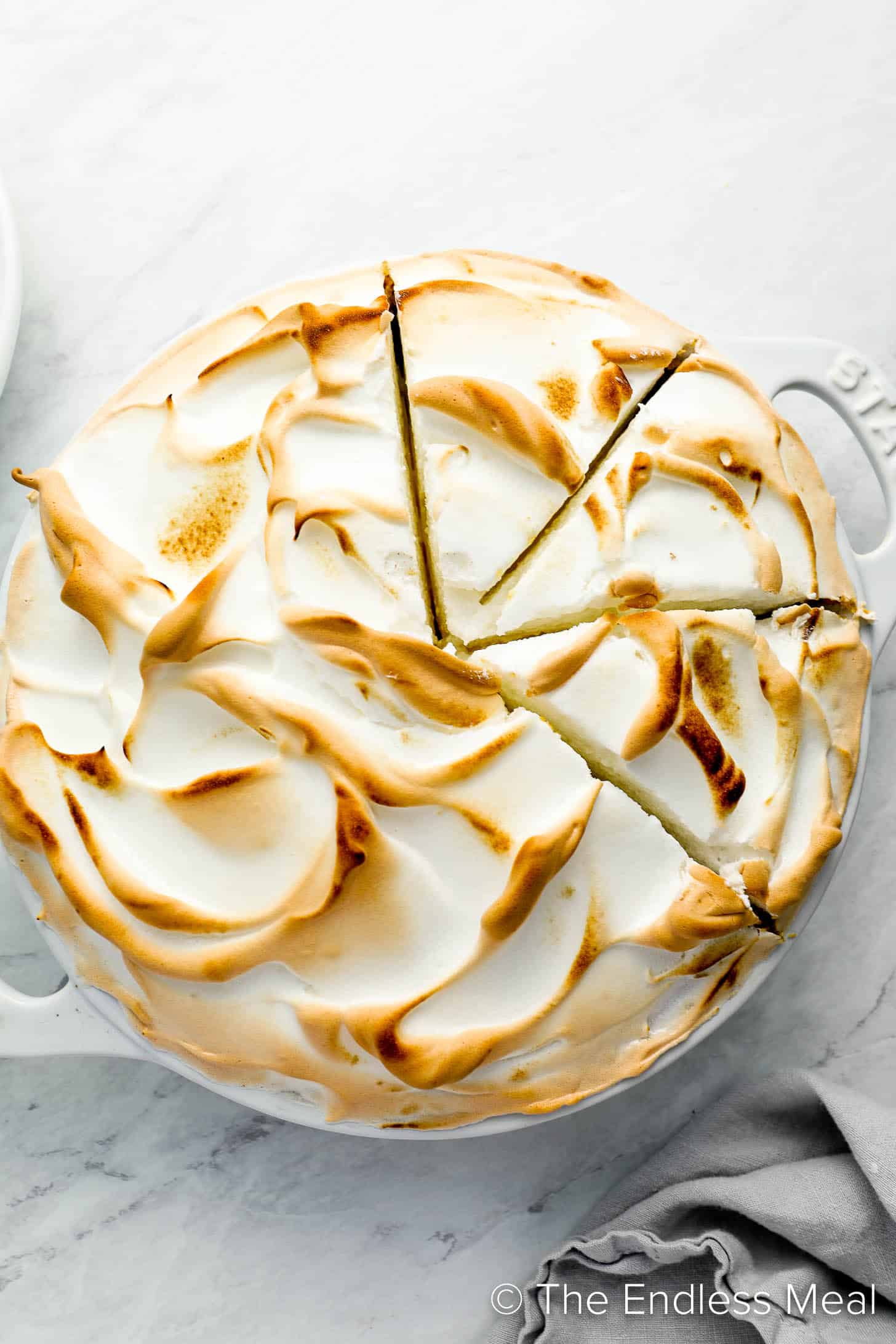 An Easy Lemon Meringue Pie hot out of the oven