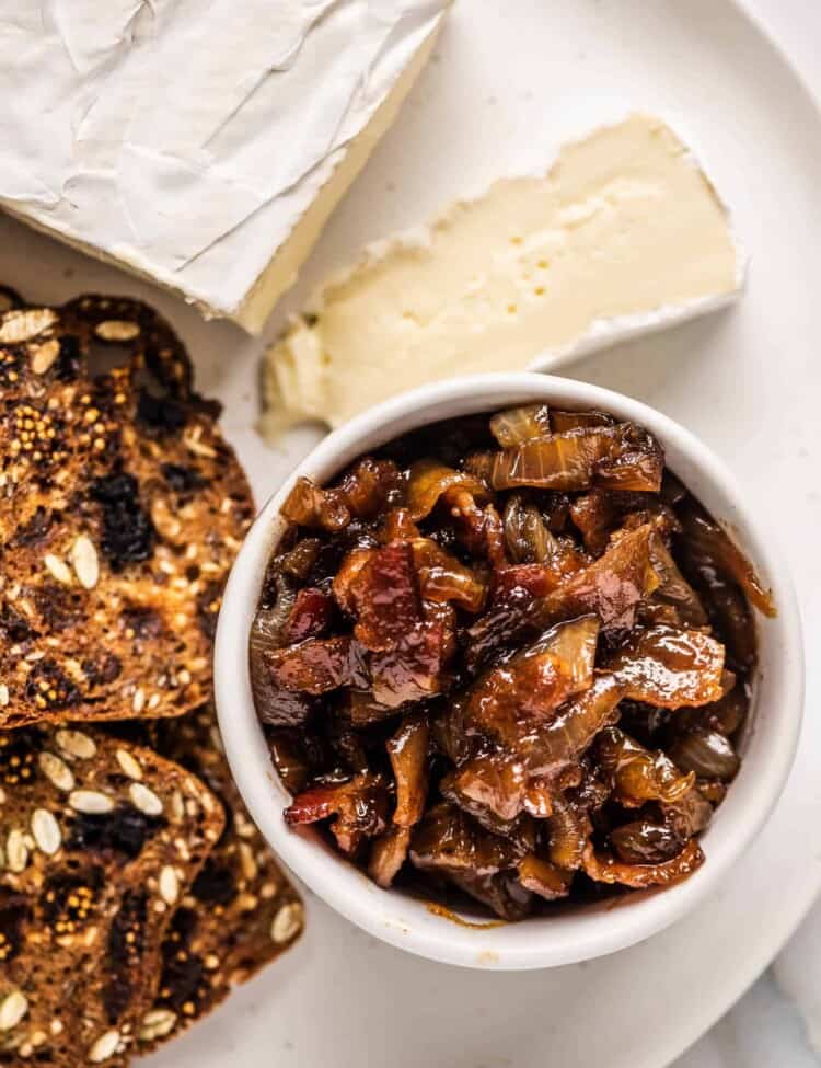 Bacon Jam on a cheese plate