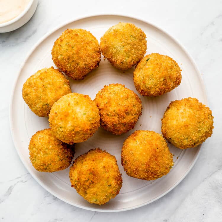 Potato Croquettes on a dinner plate