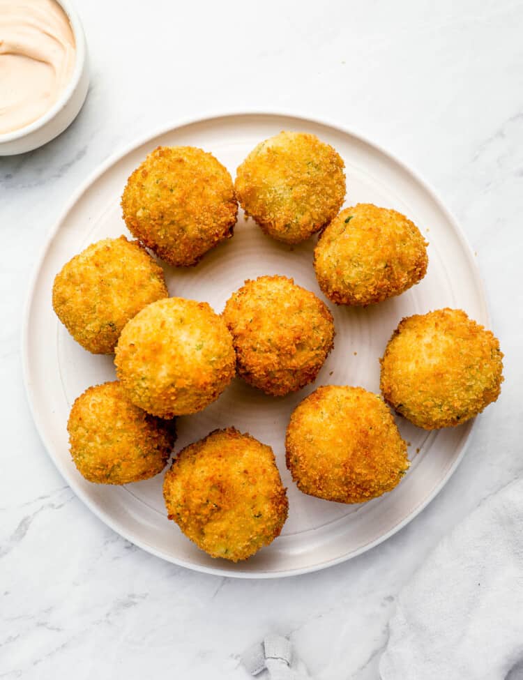 Potato Croquettes on a dinner plate