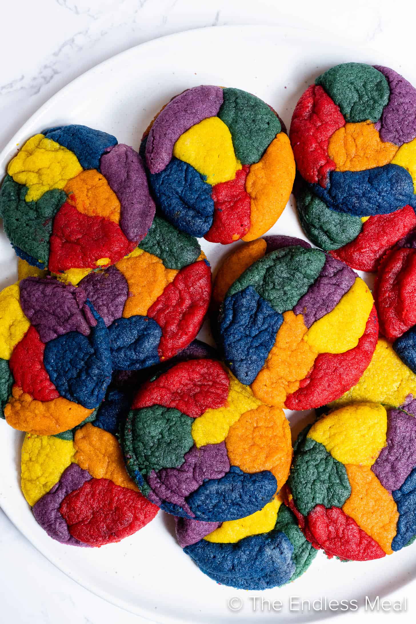Rainbow Pride Cookies on a plate