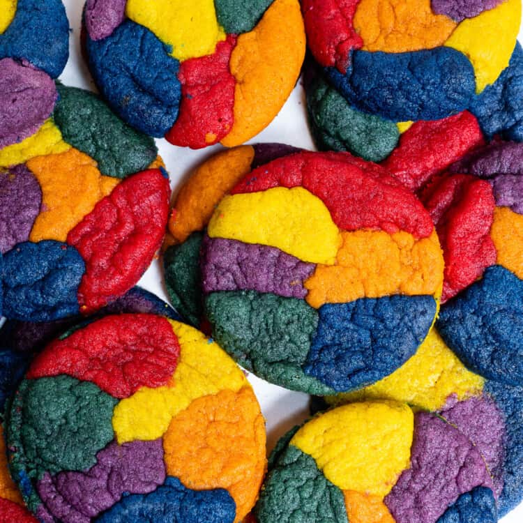 A close up of Pride Cookies on a plate