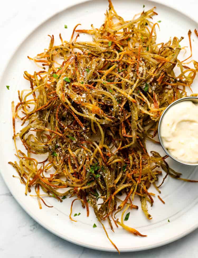A plate of Shoestring Fries