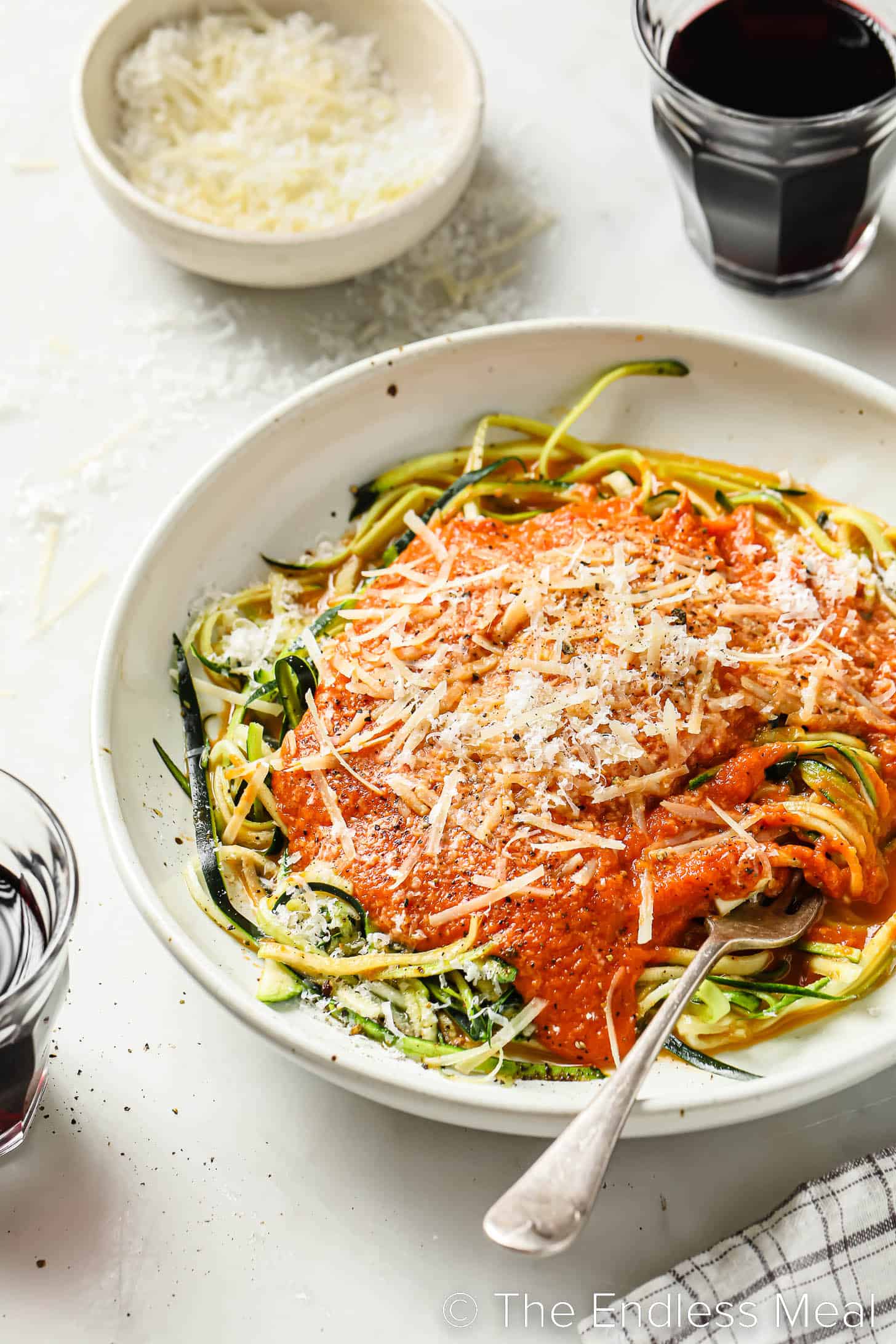 a bowl of 15-Minute Zucchini Spaghetti
