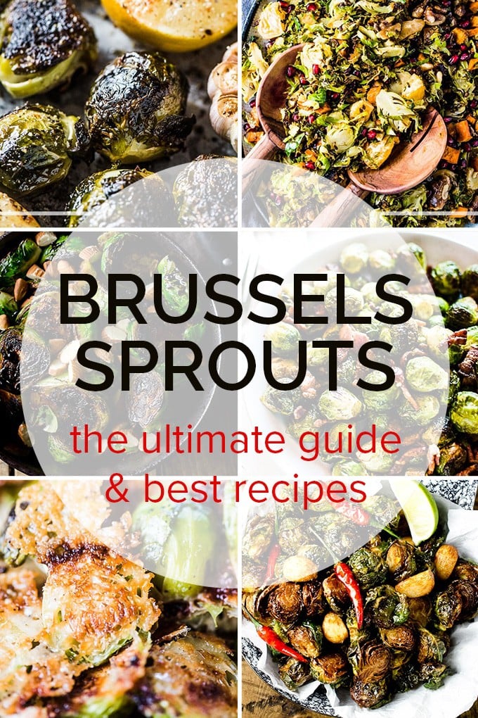 A collage of our 6 favorite brussels sprouts recipes