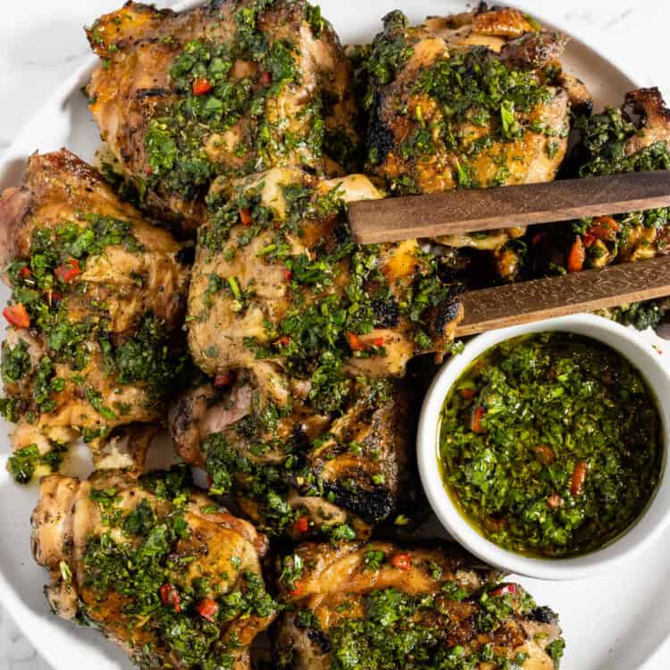 Chimichurri Chicken on a serving plate