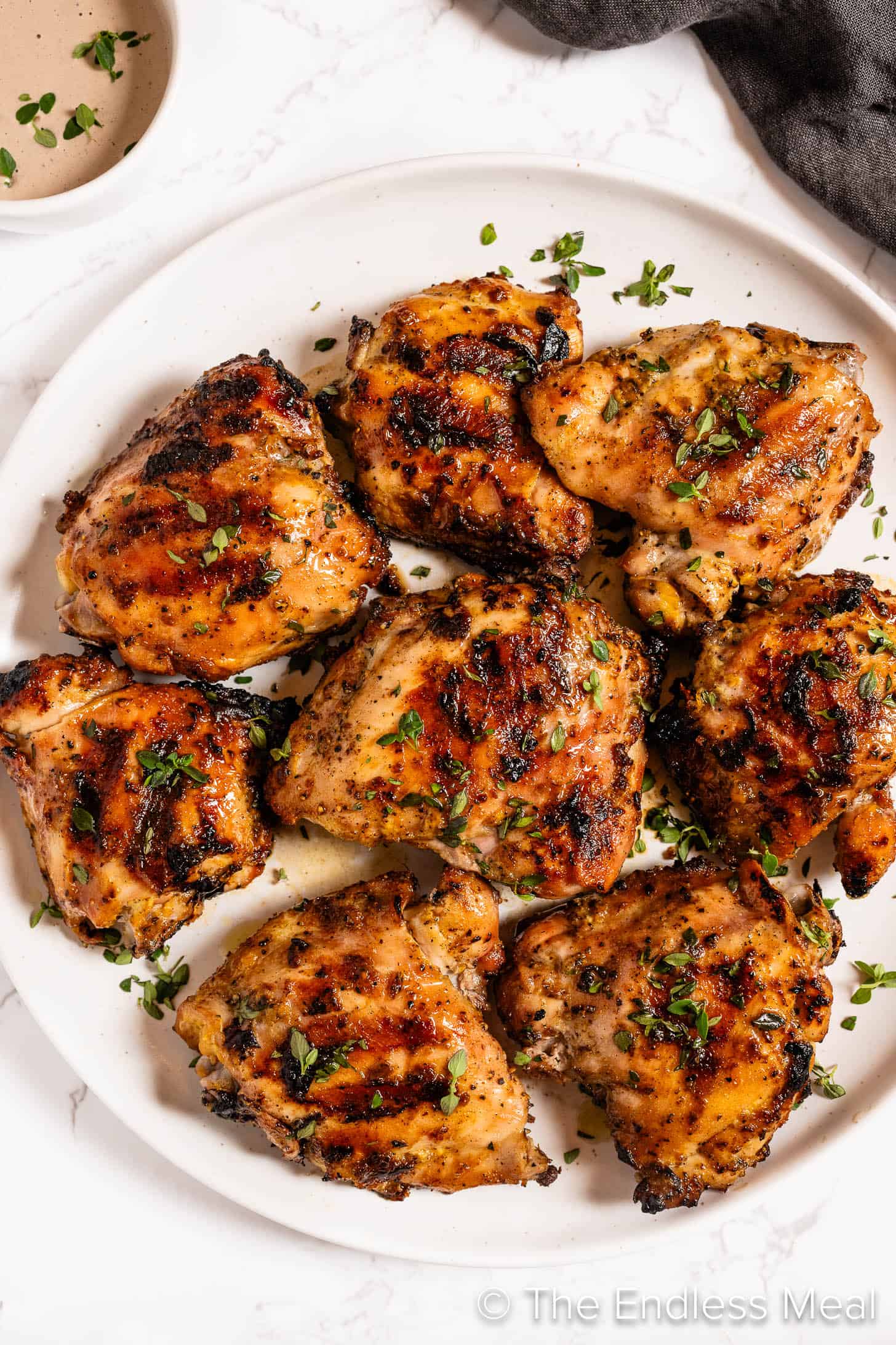 Grilled Mustard Chicken on a serving plate