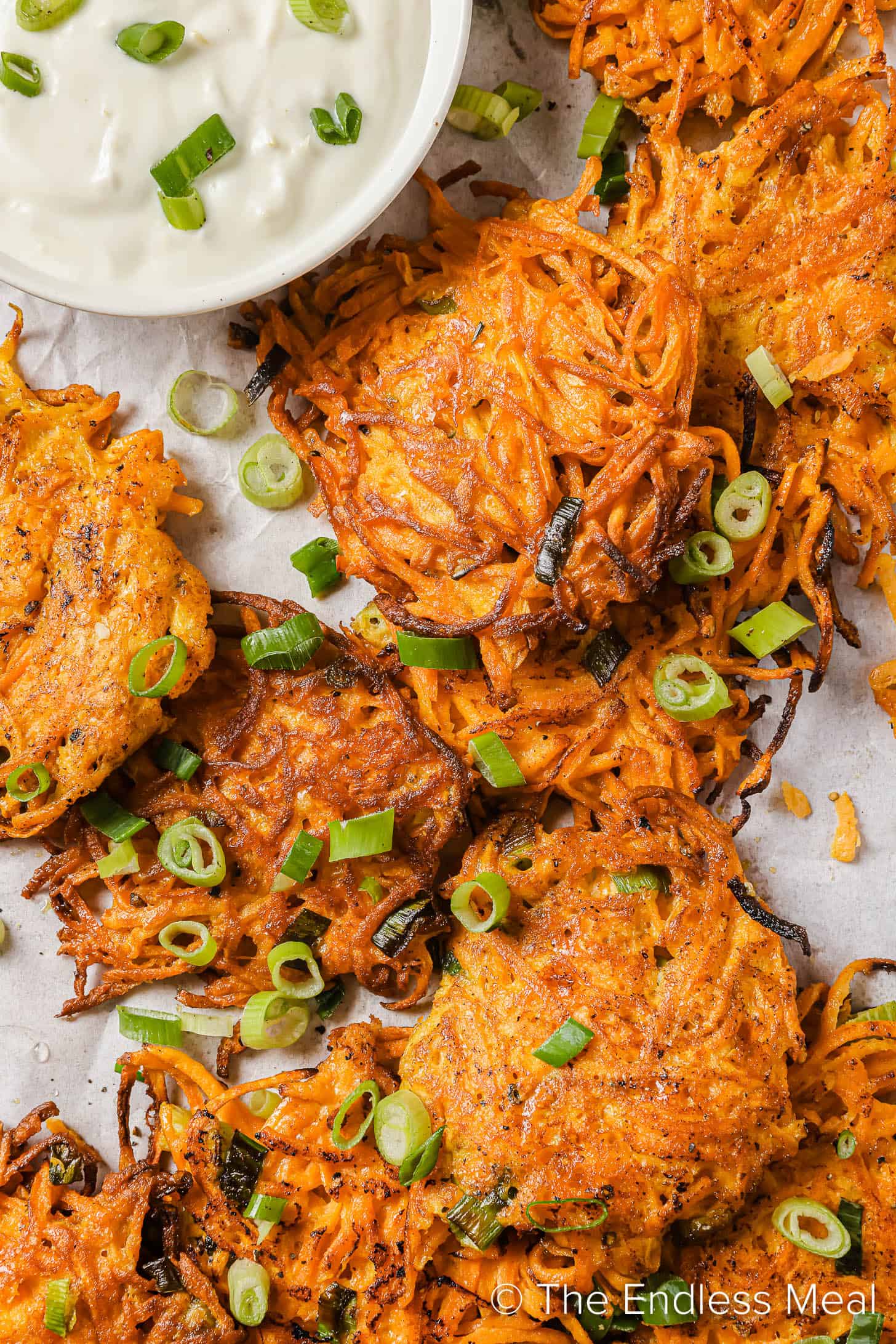 a close up of Sweet Potato Fritters