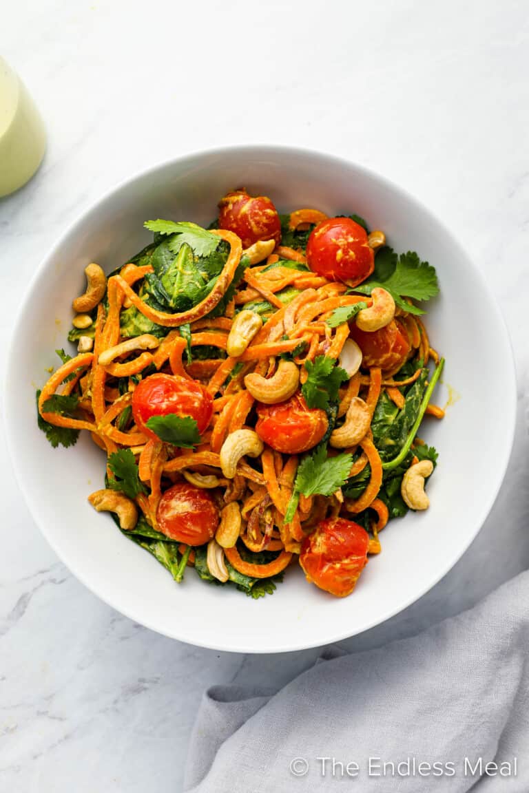 Sweet Potato Noodles with Cashew Sauce
