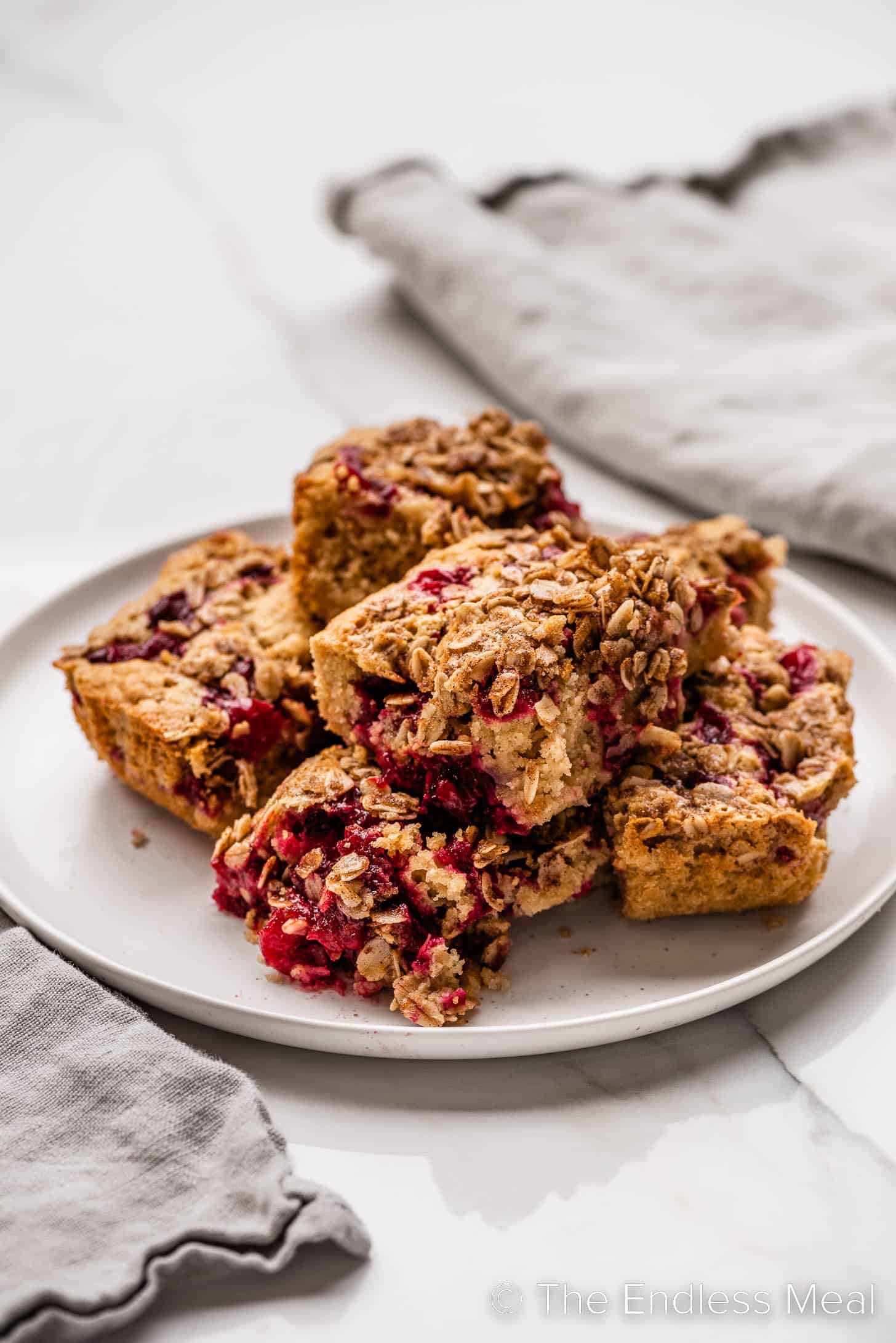 a plate of healthy Cranberry Coffee Cake