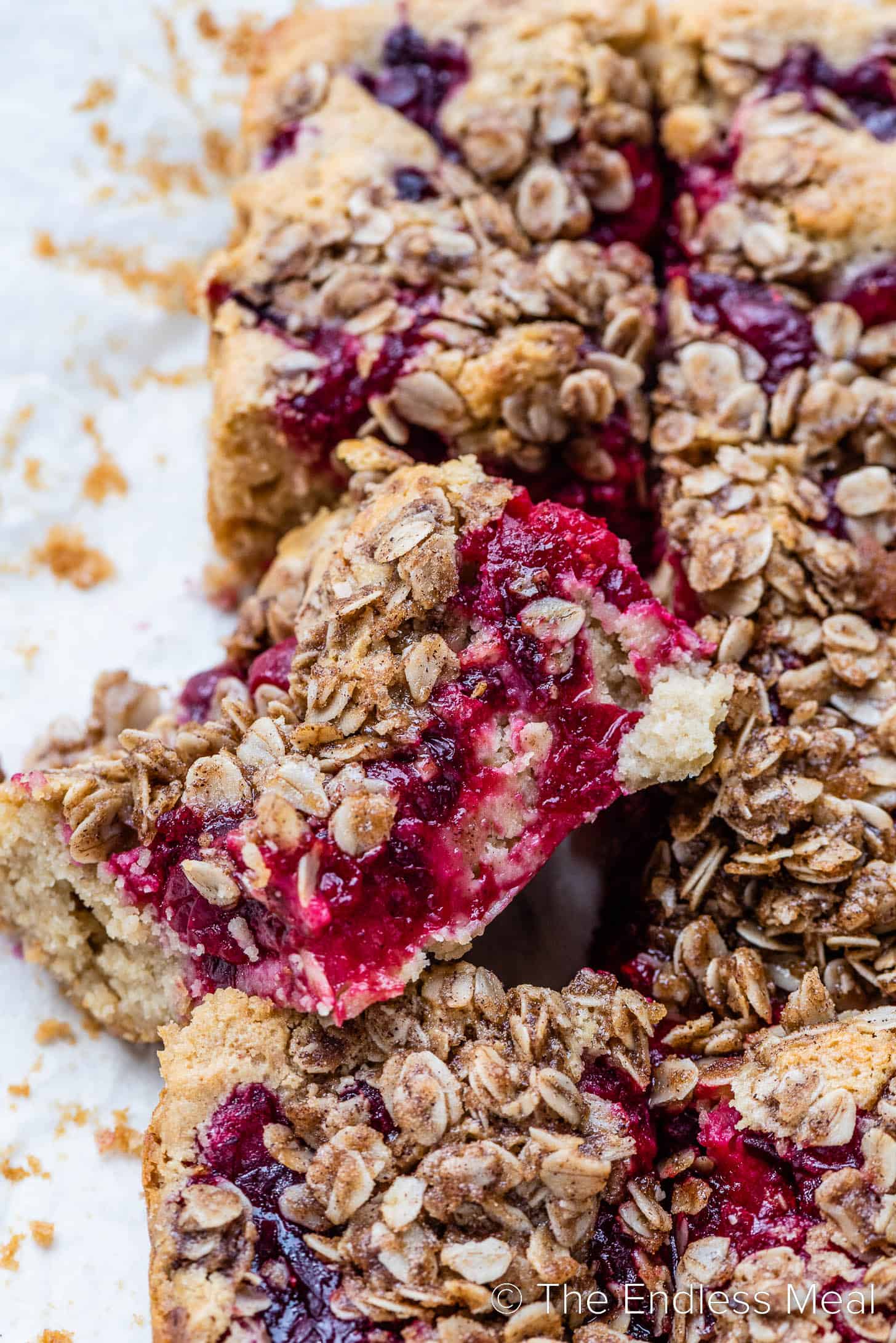 a close up of healthy Cranberry Coffee Cake