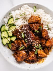 General Tso's Chicken in a bowl