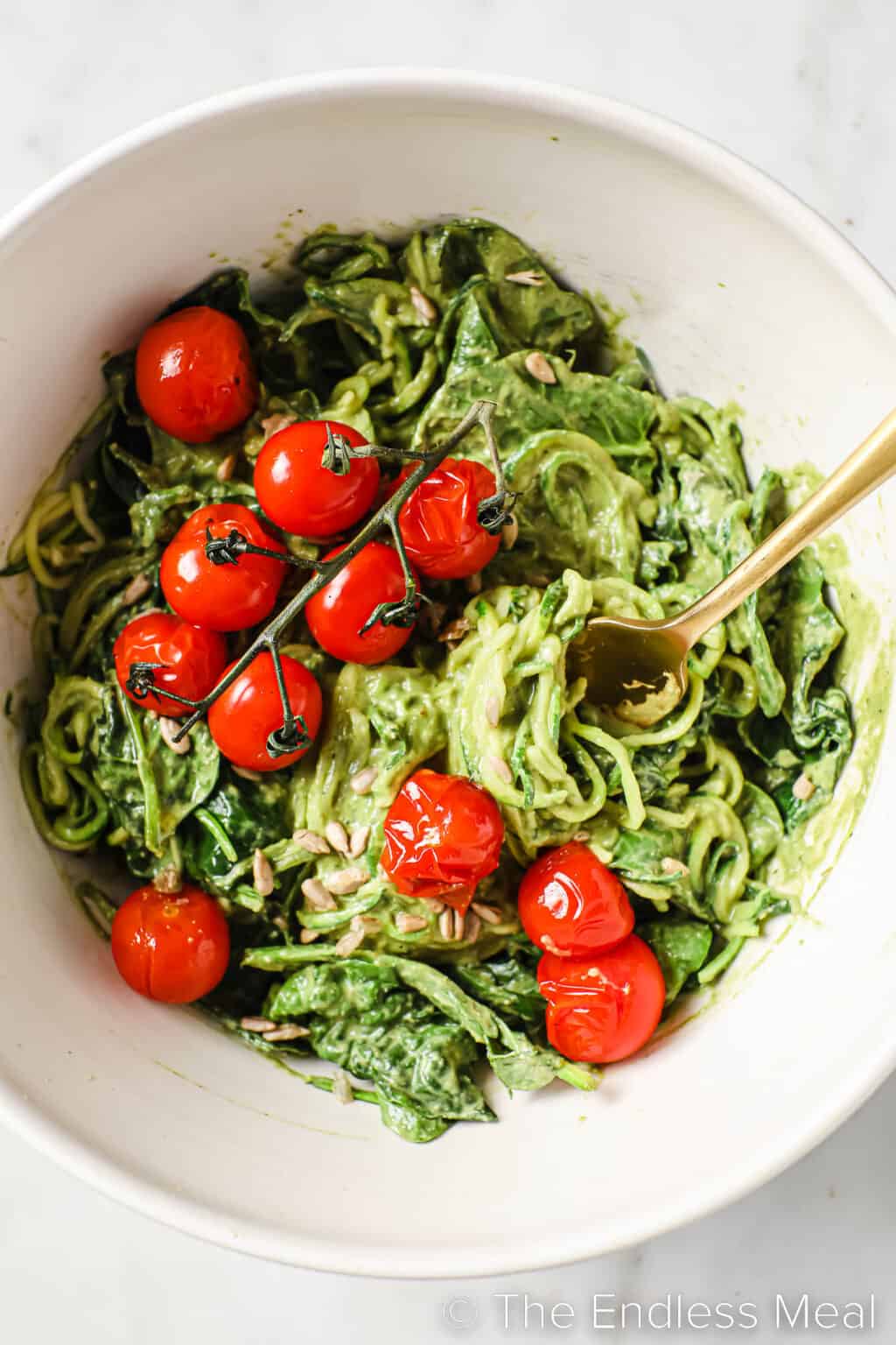Zucchini Noodles with Pesto and Tomatoes The Endless Meal®