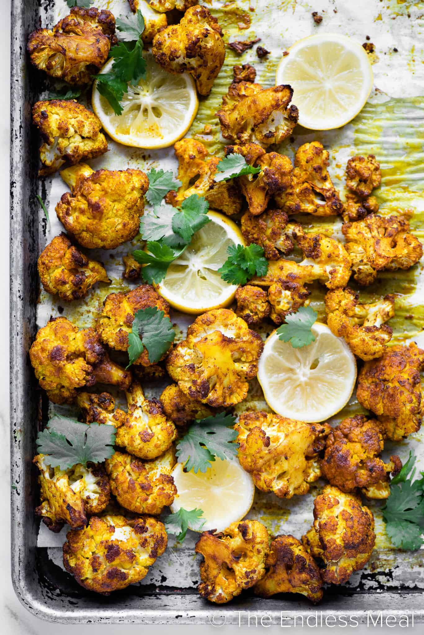 Golden Roasted Turmeric Cauliflower