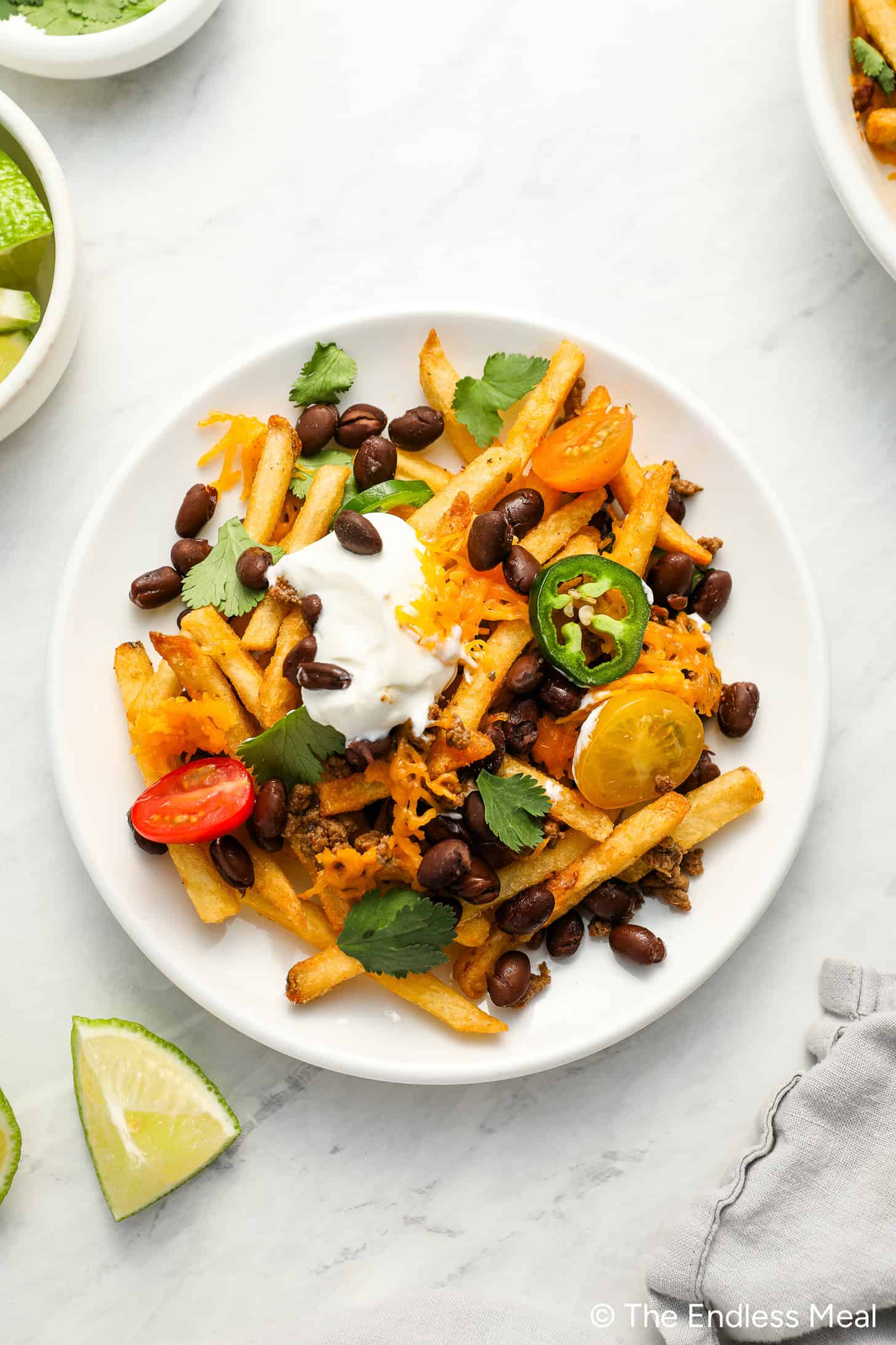 Taco Fries on a plate on the dinner table