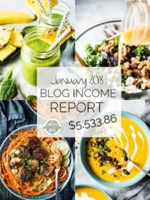 Food Blog Income Report for January 2018. Learn traffic building and blog monetization strategies used by The Endless Meal. | theendlessmeal.com | #incomereport #blogincome