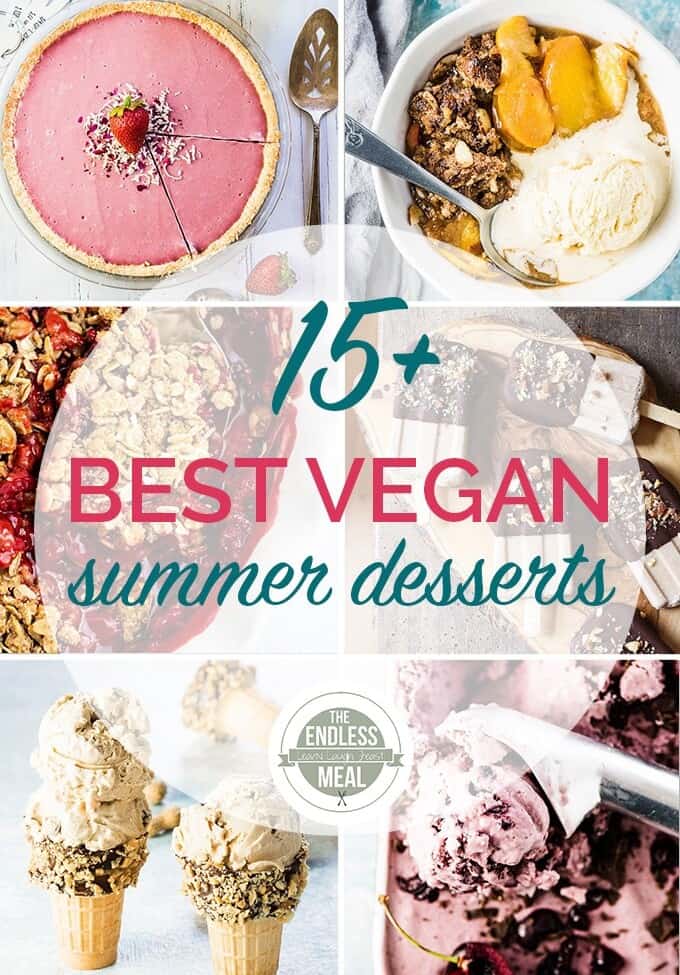 Collage of the best vegan summer desserts