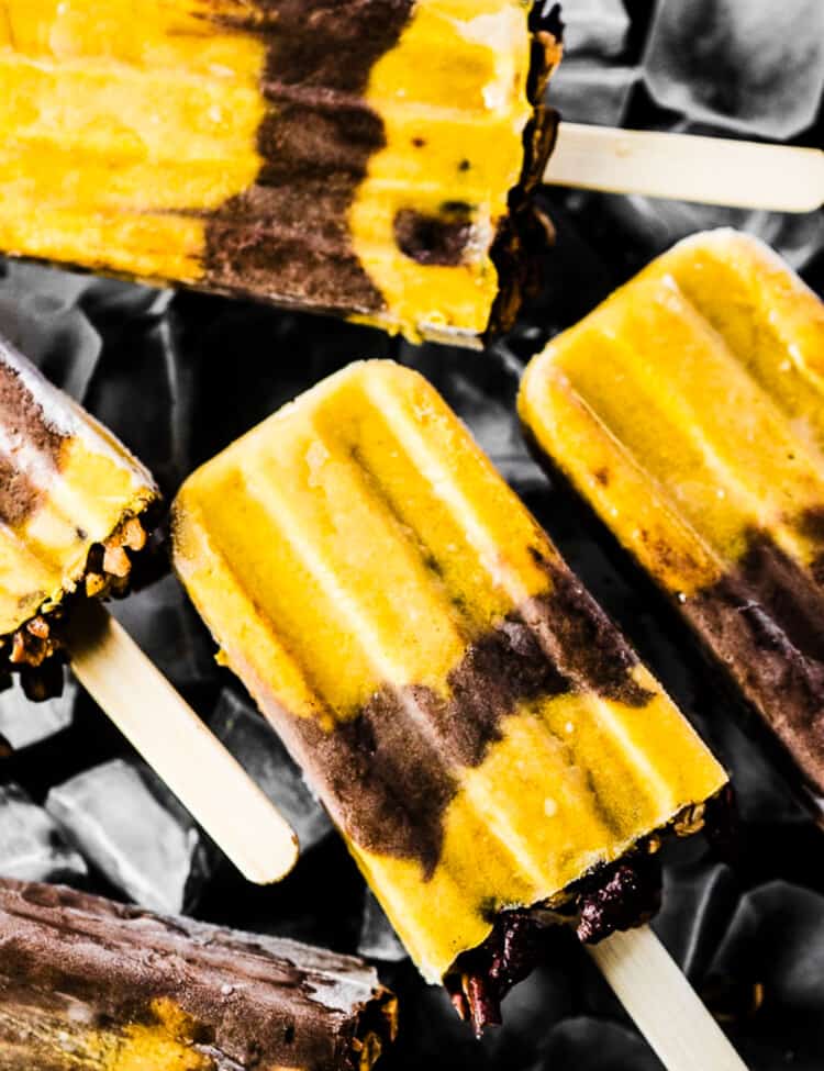 Pumpkin Popsicles on a plate