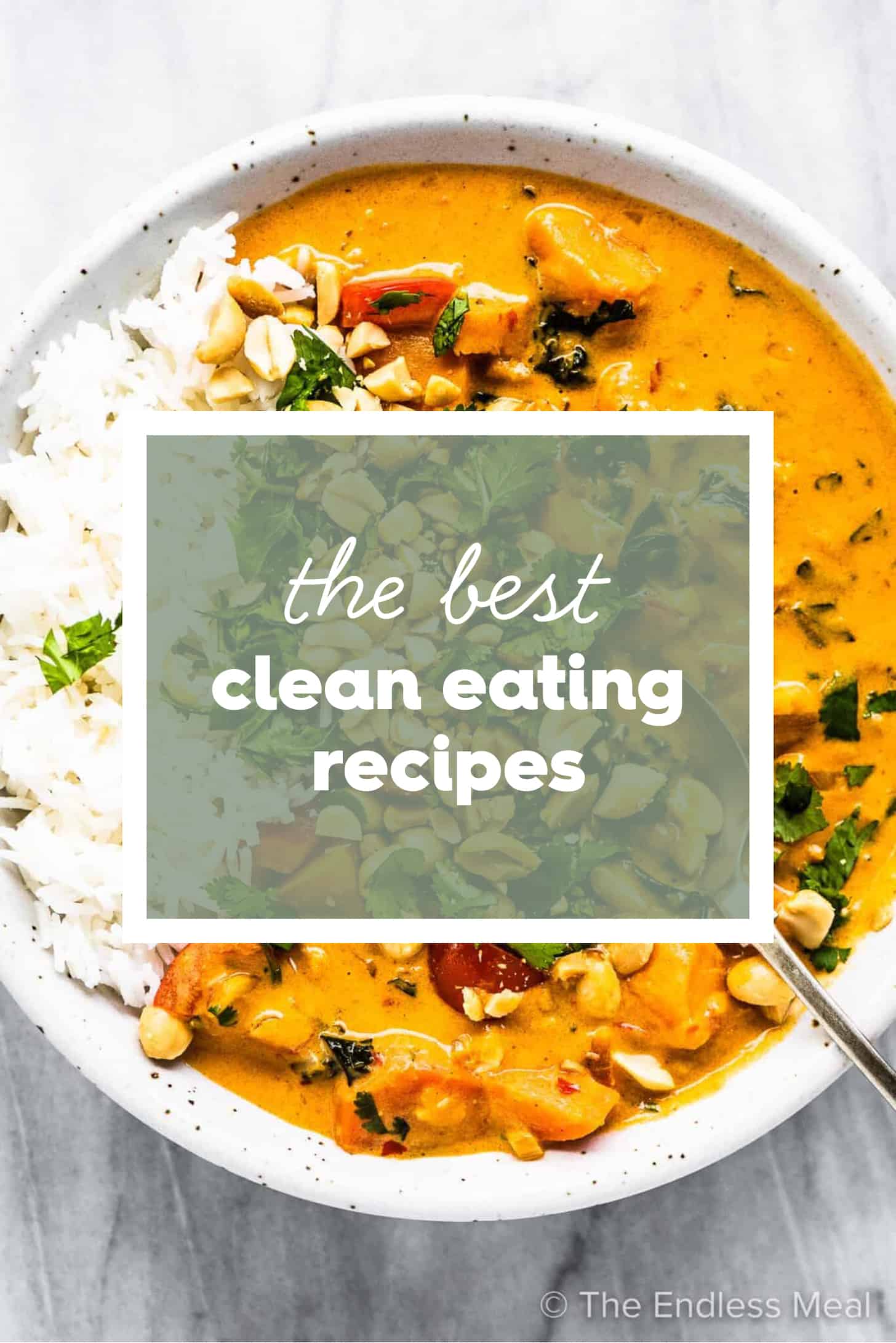 A bowl of stew with the words best clean eating recipes on top. 