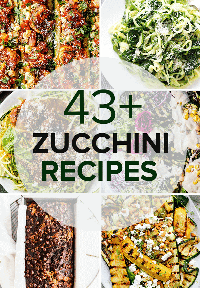 A collage of the Best Zucchini Recipes with the post title on the picture.