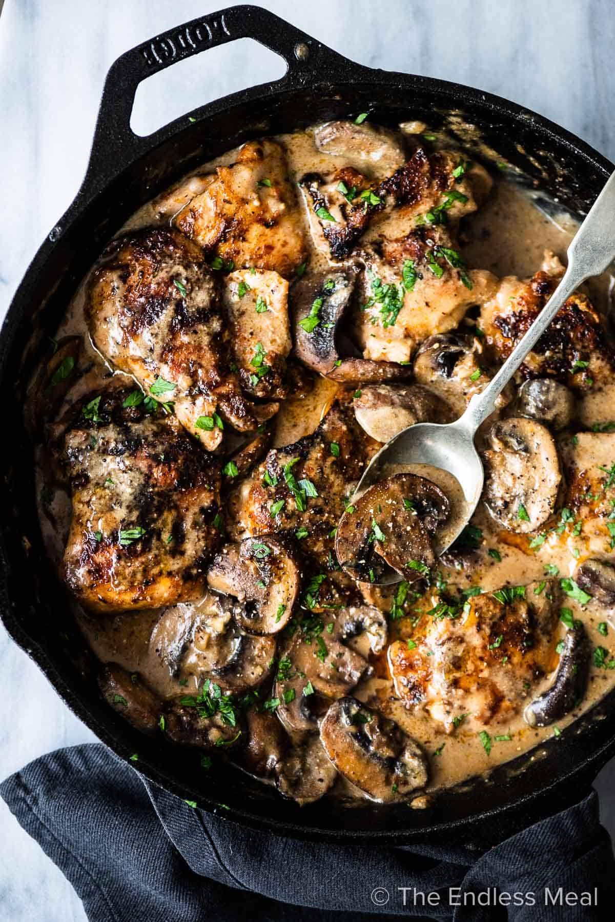 Creamy Chicken Mushroom Recipe (easy + healthy!) - The Endless Meal®