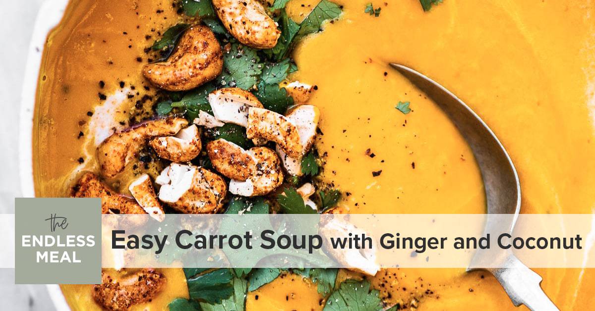 Easy Carrot Soup with Coconut and Ginger