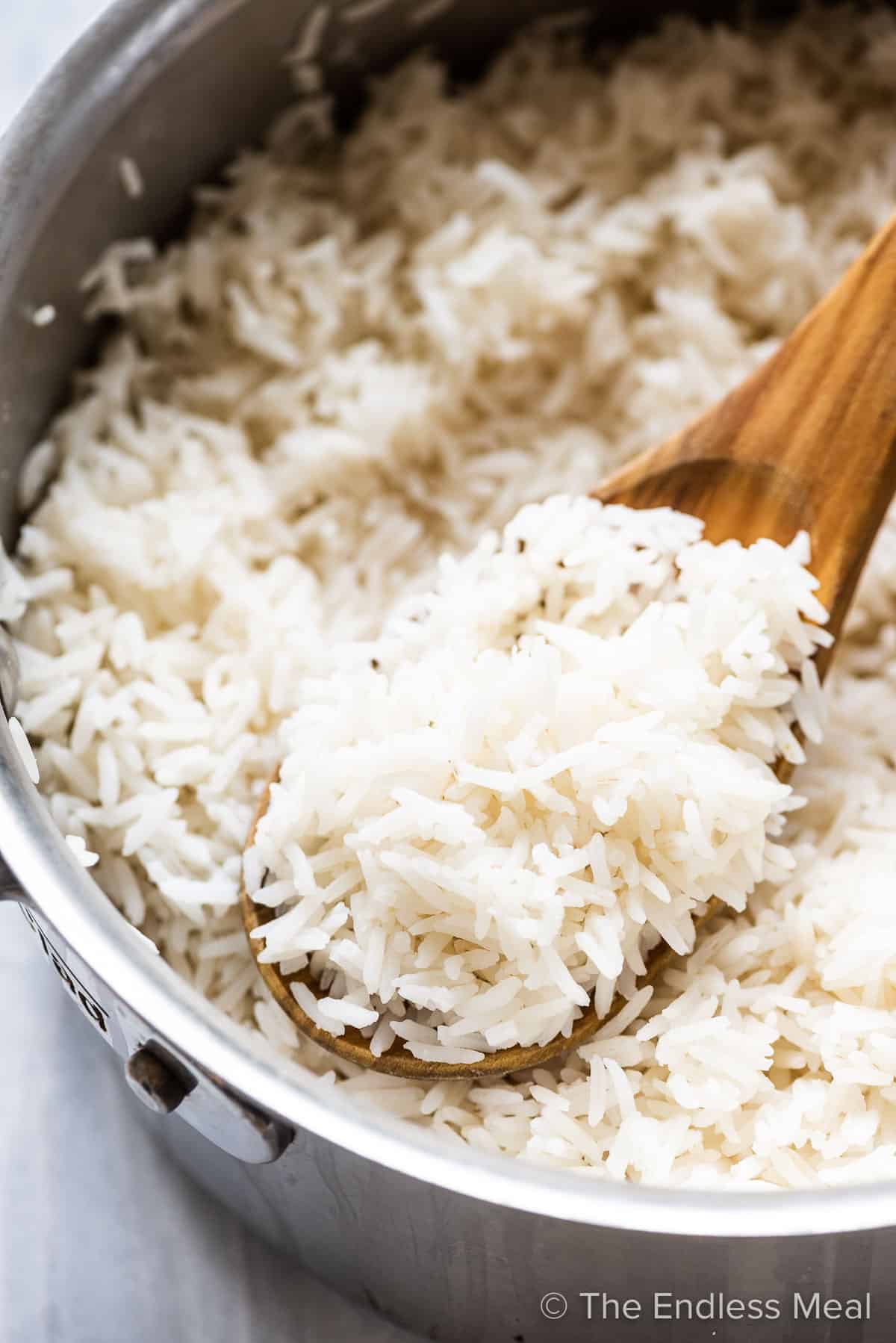 Perfect basmati rice in a pot. 