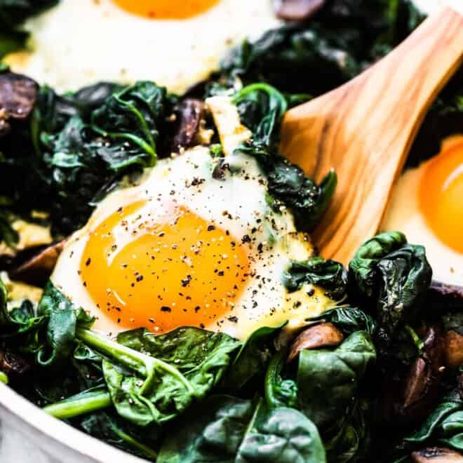 Spinach and Eggs with Mushrooms | The Endless Meal®