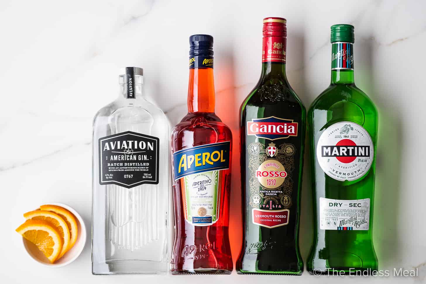the ingredients to make an aperol negroni
