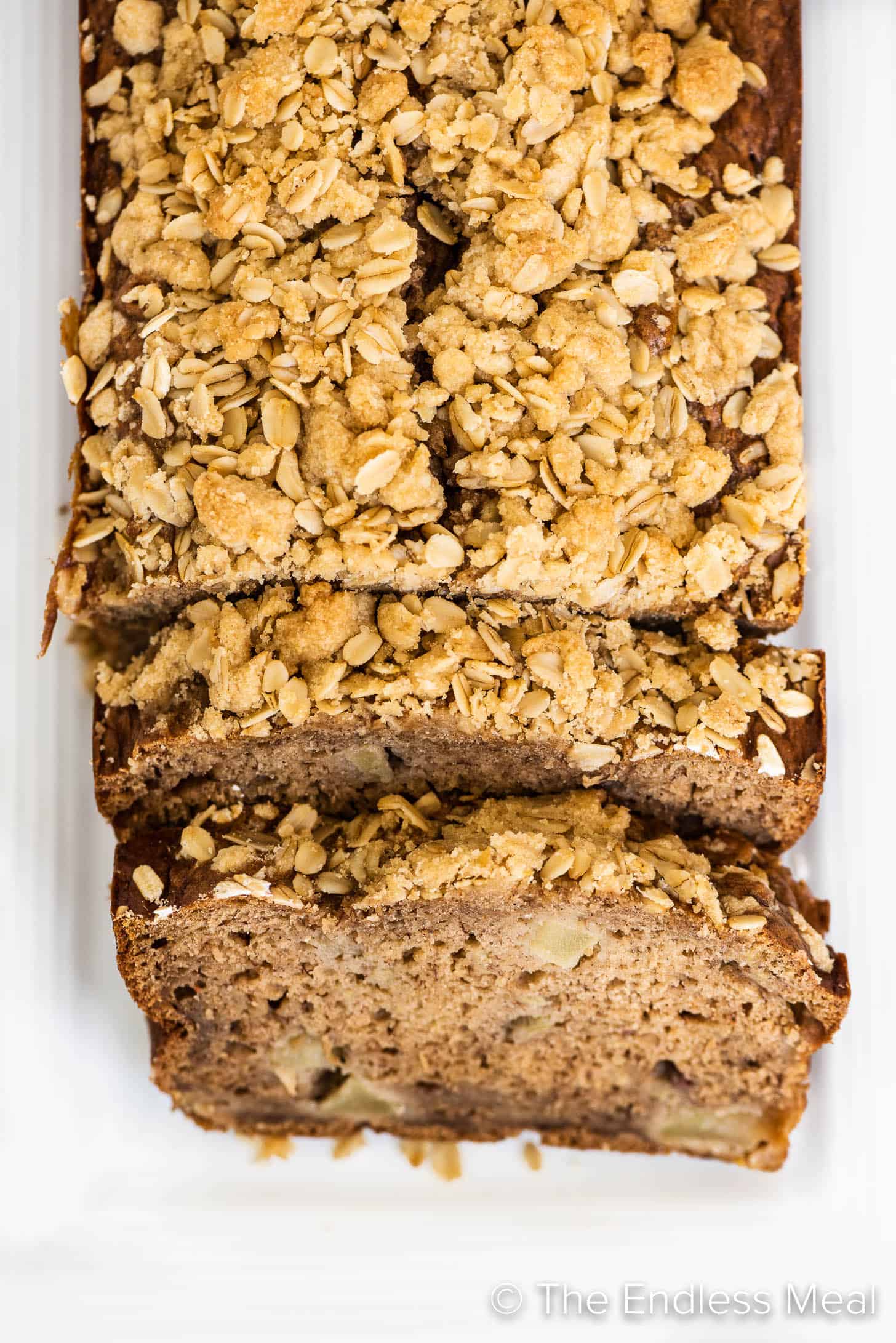 Apple Banana Bread on a serving plate