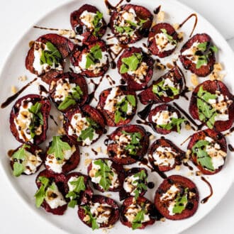 looking down on this easy beet appetizer recipe