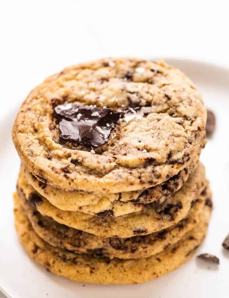 a stack of Egg-Free Chocolate Chip Cookies