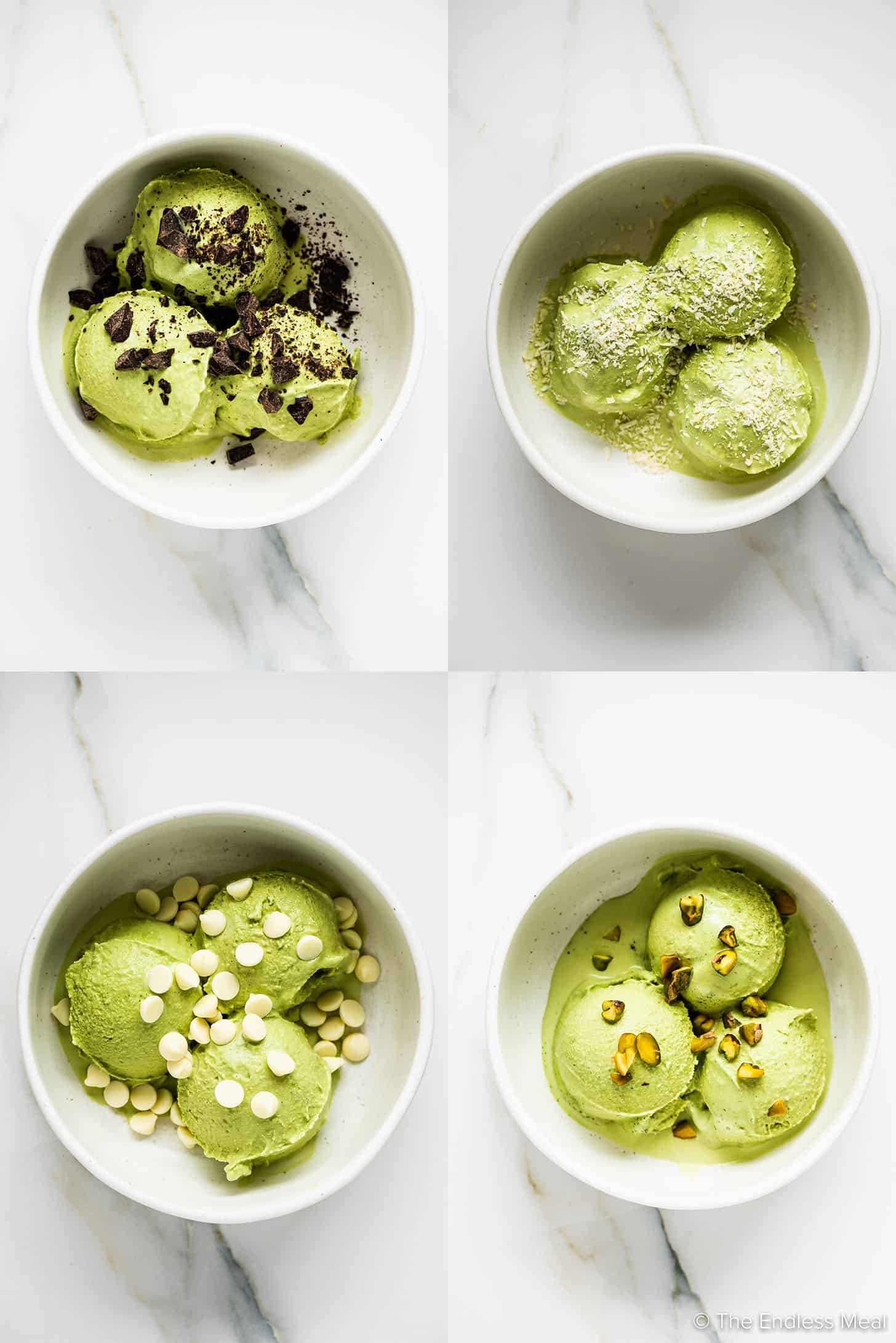 4 ways to serve green tea matcha ice cream