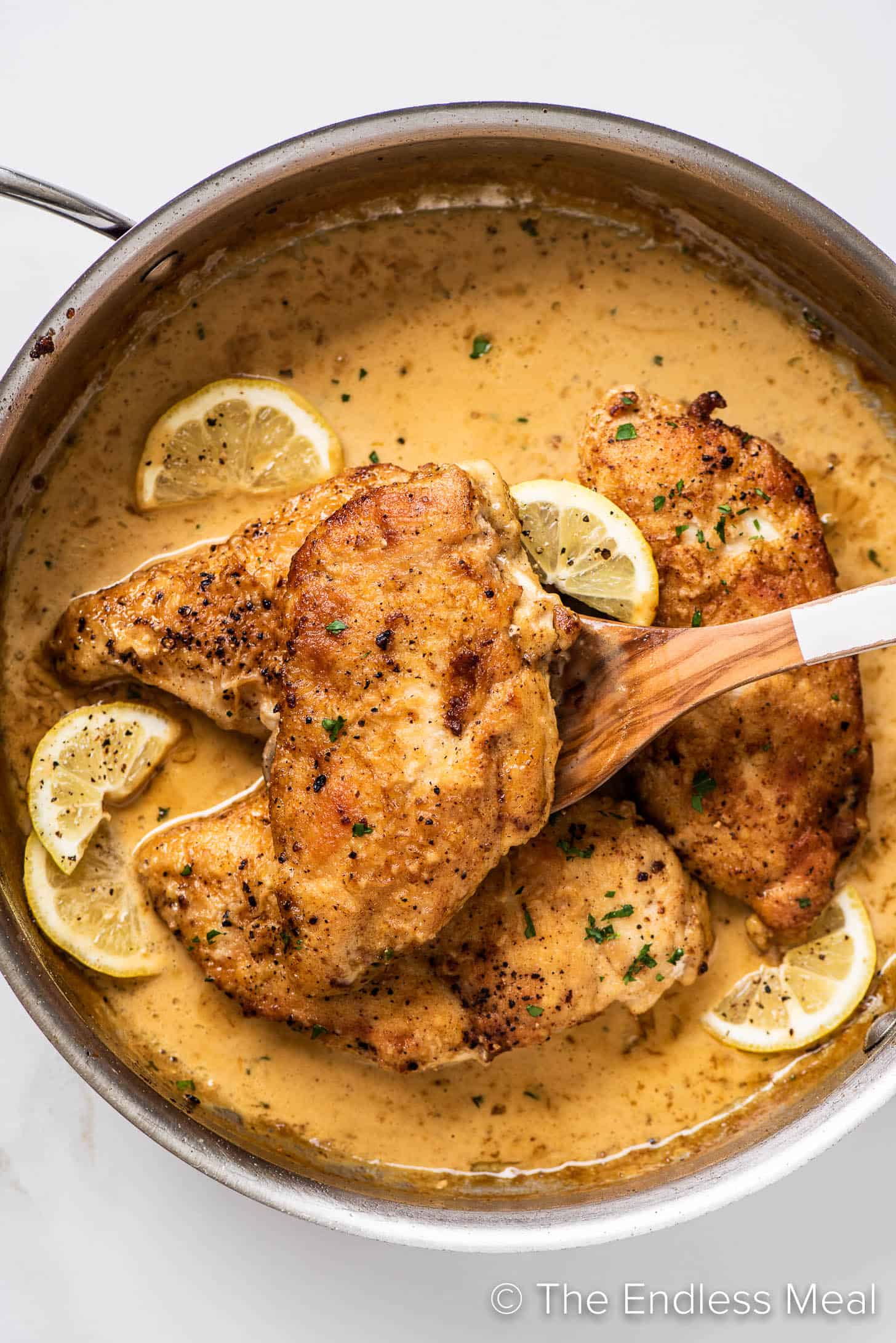 Lemon Pepper Chicken in a pan