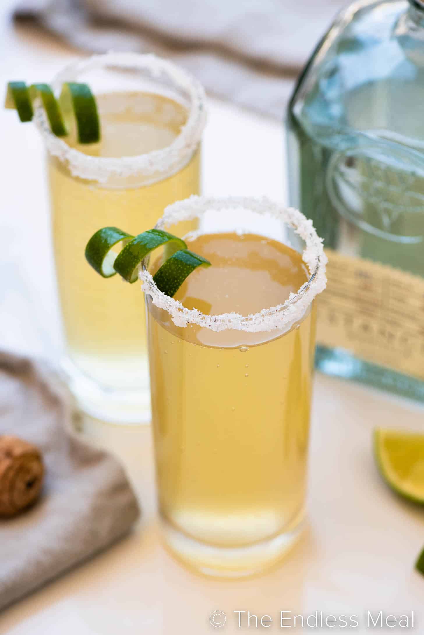 a tequila 75 in a tall glass