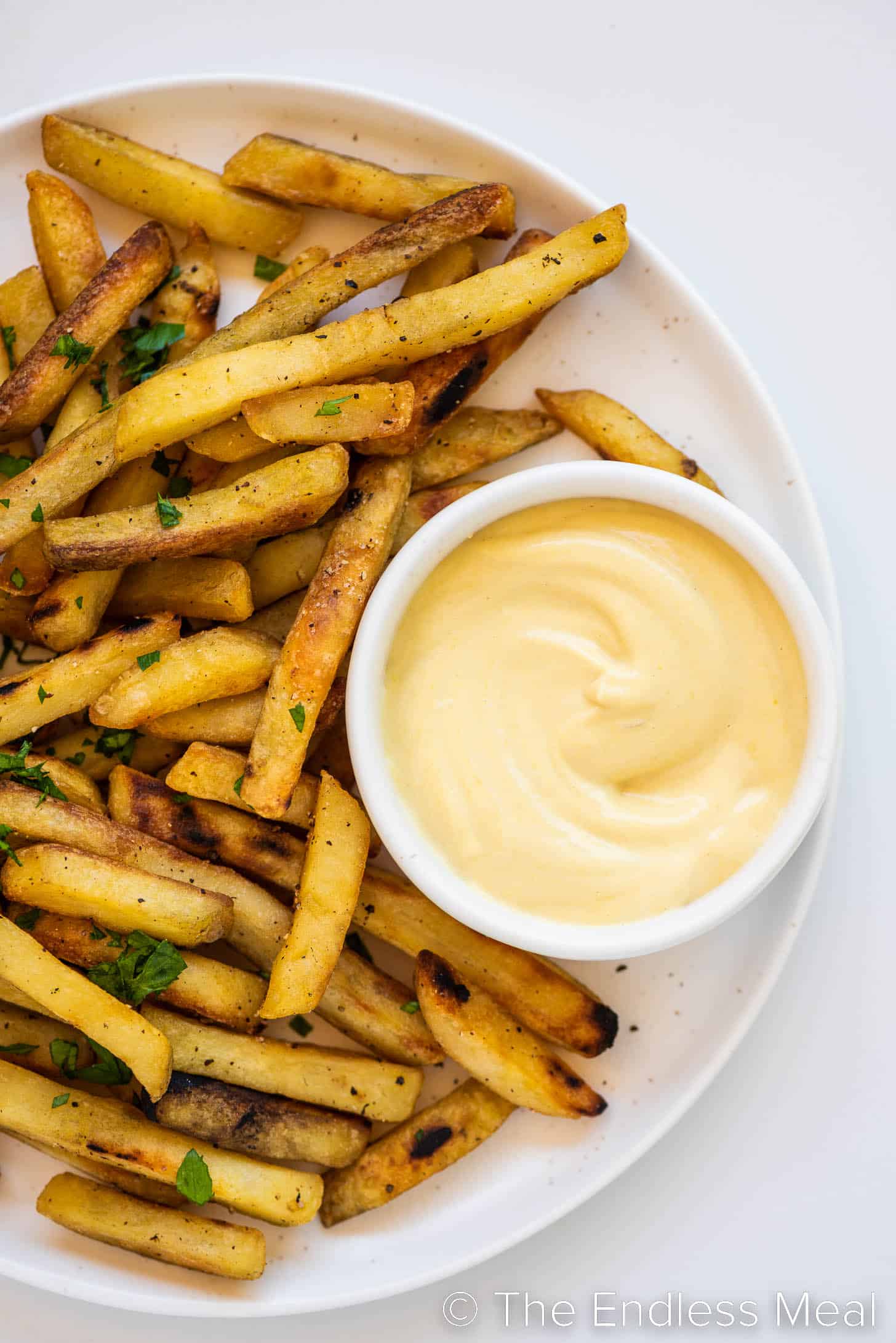 Mayo Mustard Sauce on a plate with fries