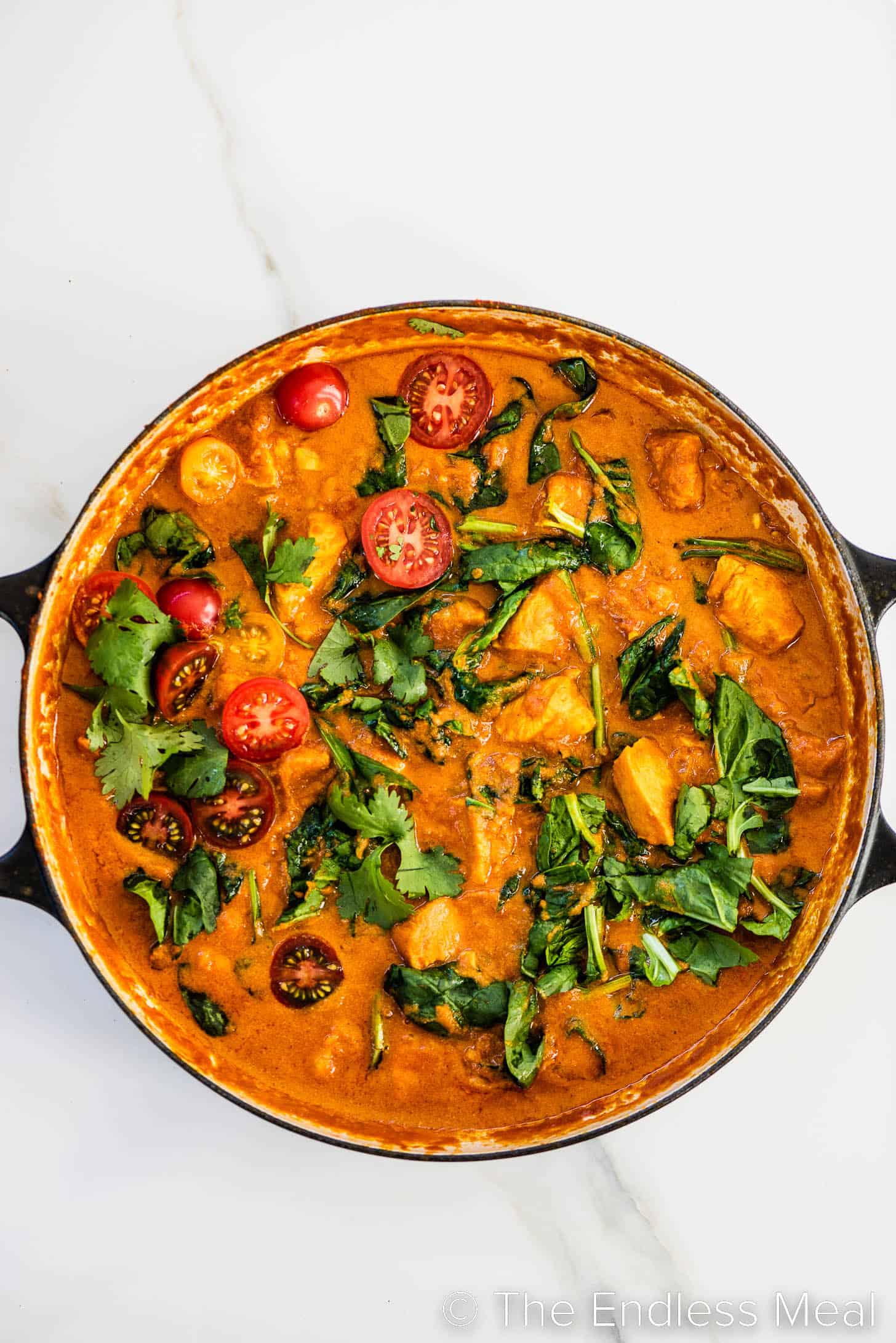 Coconut Chicken Curry in a pot