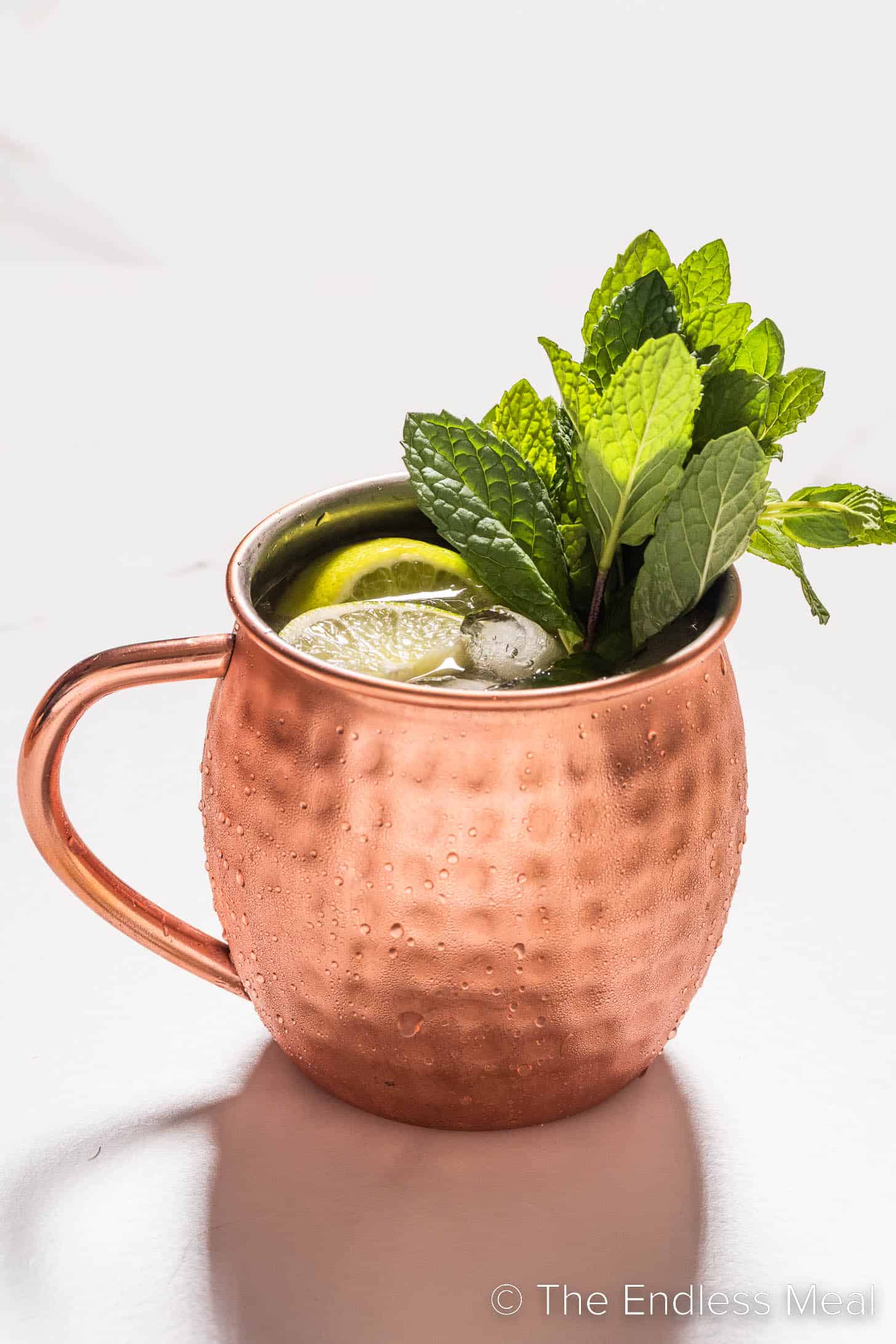 A Bourbon Mule in a copper mug